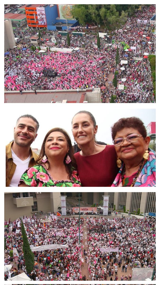 #ULTIMAHORA 🚨 IMPRESIONANTE los más de 10,000 Simpatizantes de Morena que fueron a apoyar con muchas ganas, porras y aplausos a @Claudiashein, @ClaraBrugadaM, @OHarfuch y @ErnestinaGodoy_ en la Alcaldía Cuauhtémoc La doctora fue con su grupo más fuerte a mostrar músculo y a…