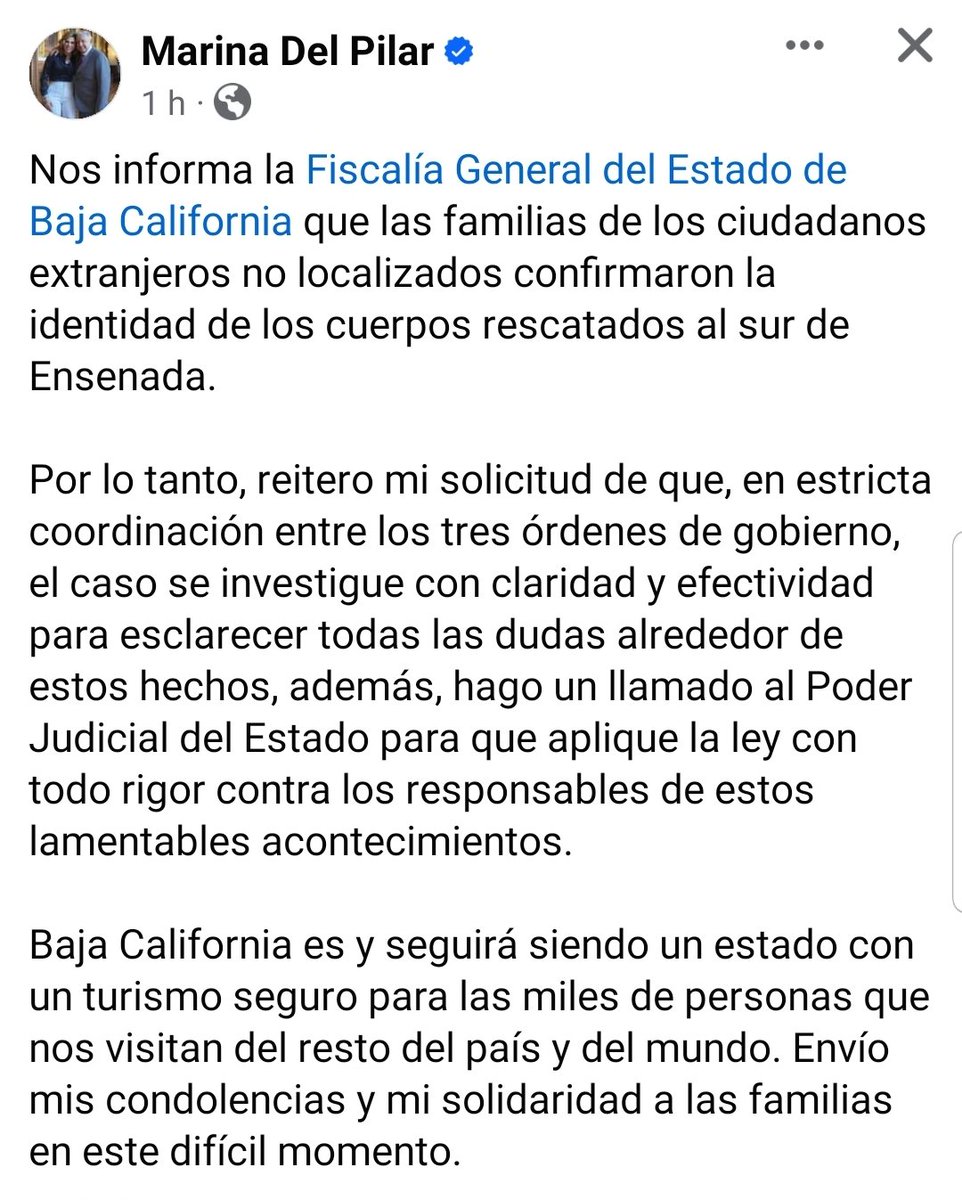 ¿Y los más de 17 mil desaparecidos en todo el estado pa cuándo, señora gobernadora @MarinadelPilar? ¿Para cuándo su solidaridad con ellos y sus familiares que también están pasando momentos difíciles?