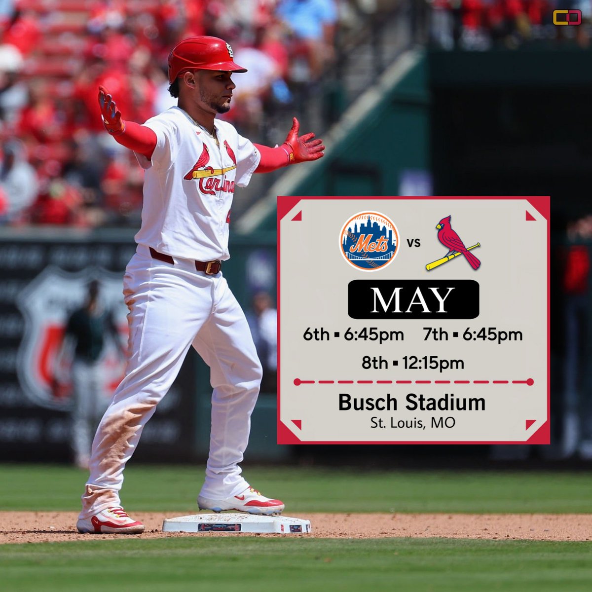 The Cardinals homestand continues with 3 against the Mets.