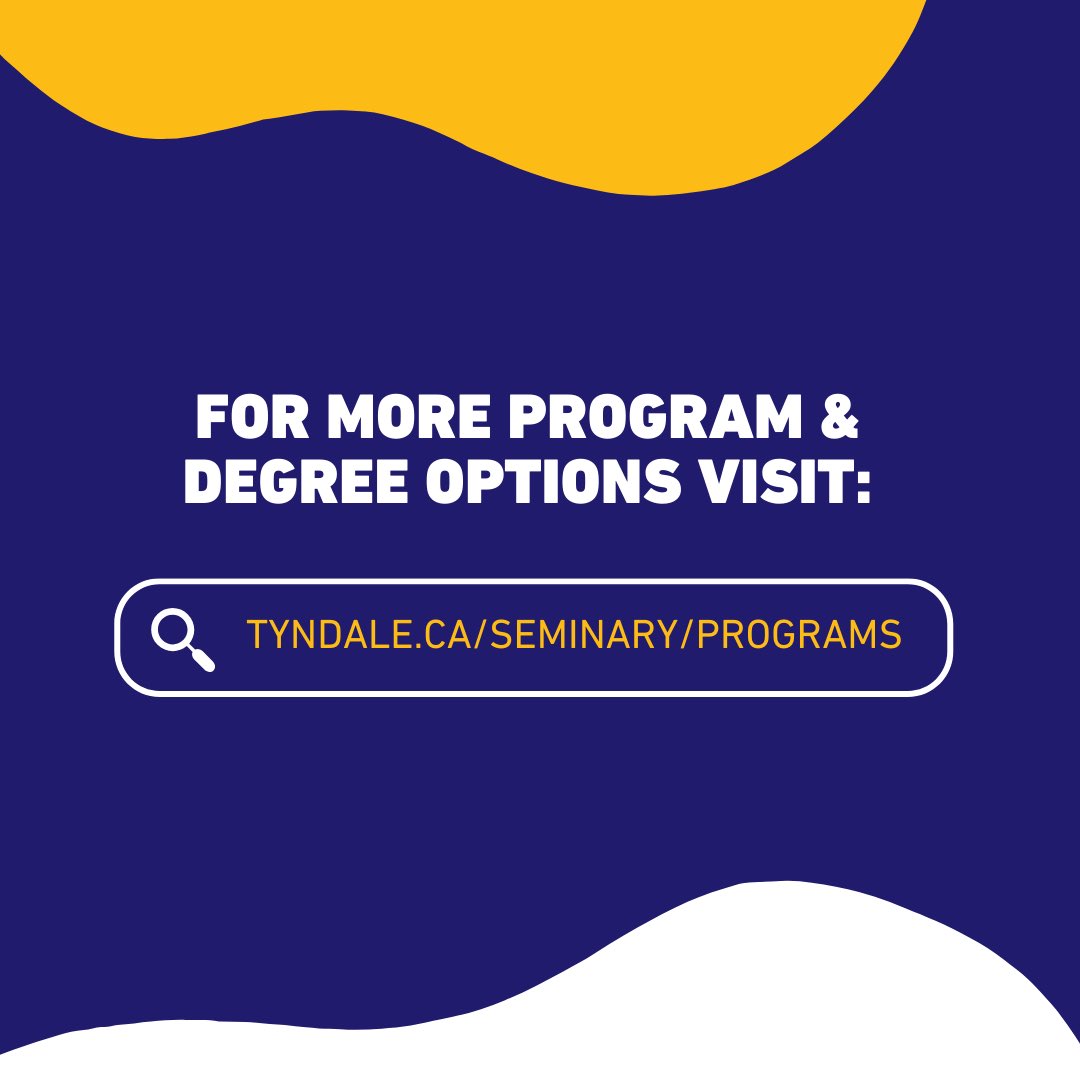 Discover diverse Seminary Program options tailored to your calling, passions, and future aspirations at Tyndale!

Explore more at tyndale.ca/seminary/progr….

#TheologicalEducation #FaithJourney #FutureLeaders