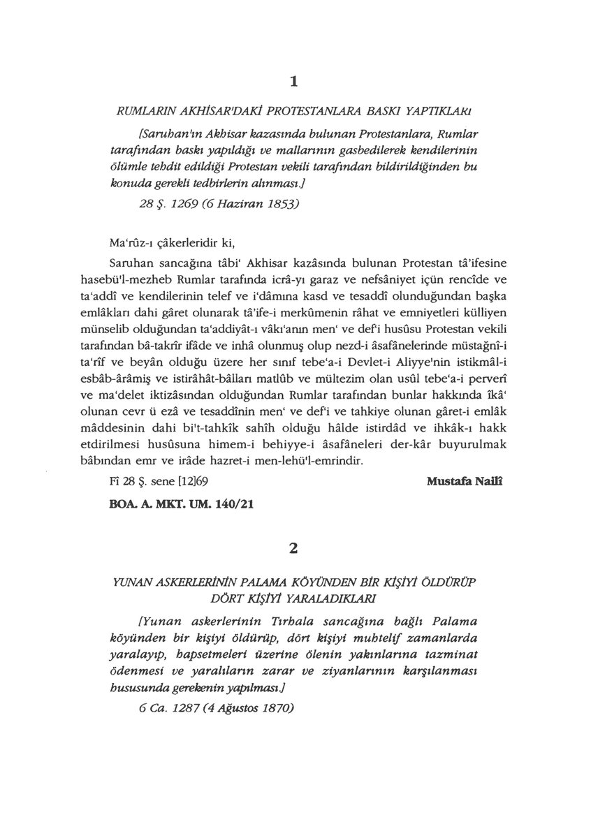 Arşiv Belgelerine göre Balkanlar'da ve Anadolu'da Yunan Mezalimi.

Devlet Arşivleri genel müdürlüğü yayınları                                    
                              
                                 = 1 = 
A-Yunanlıların Gayri Müslimlere uyguladığı Mezalim.