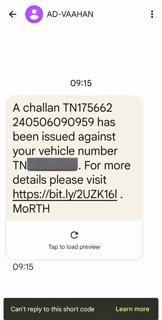 Location: Senthil Nagar, Villivakkam, Time : 09:10AM.

A Signal Violation challan was issued to me who was sitting on the bike on the side of the Road. Not even started the engine. Officer Mr.Sakthivel (V1 Villivakkam) threatened me when I explained my innocence, before issuance.