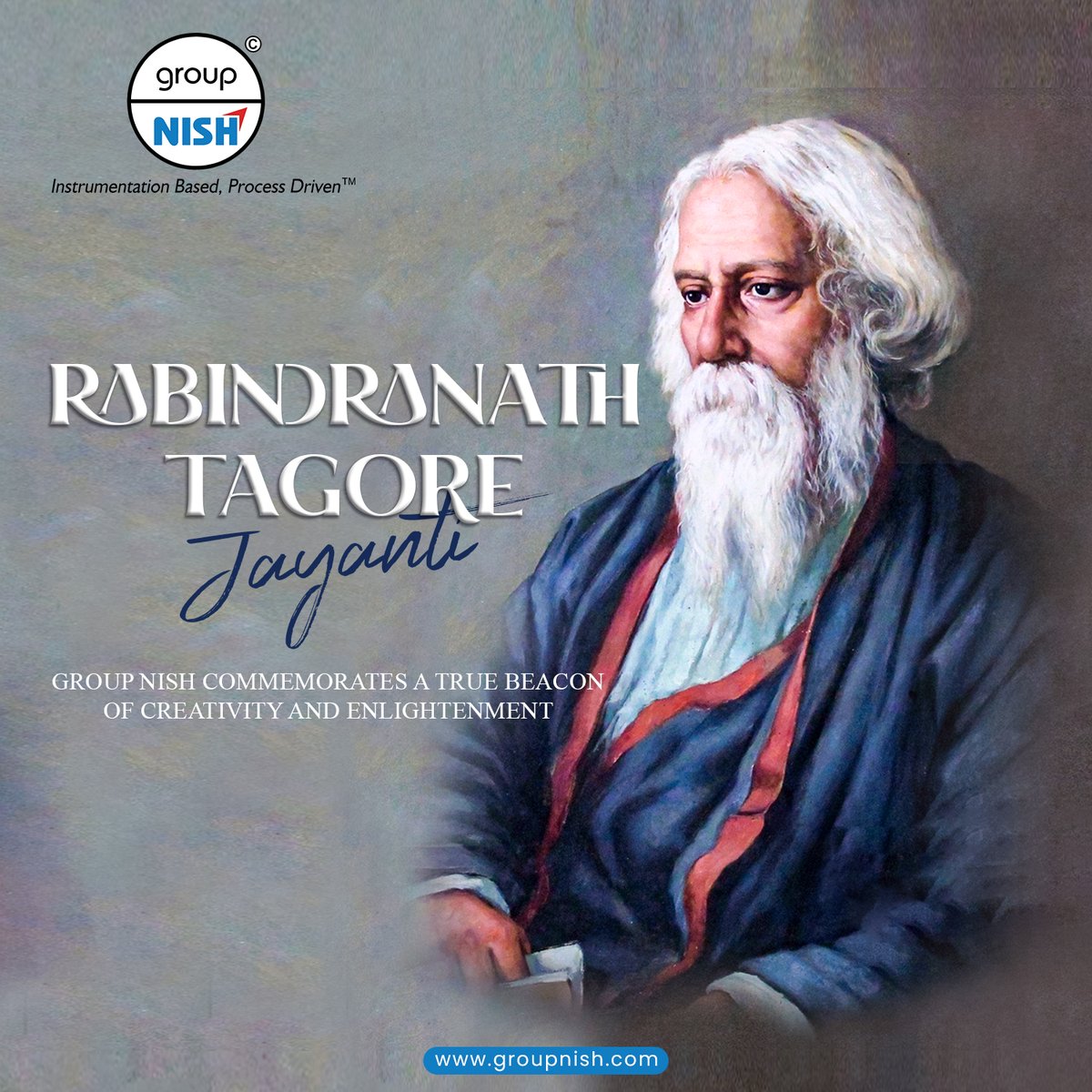 Group Nish honours the timeless legacy of Shri Rabindra Nath Tagore—a beacon of creativity and enlightenment.   His words continue to inspire and illuminate, echoing through generations. 

#groupnish #rabindranathtagore #rabindrasangeet #rabindrajayanti #rabindranathtagore2024