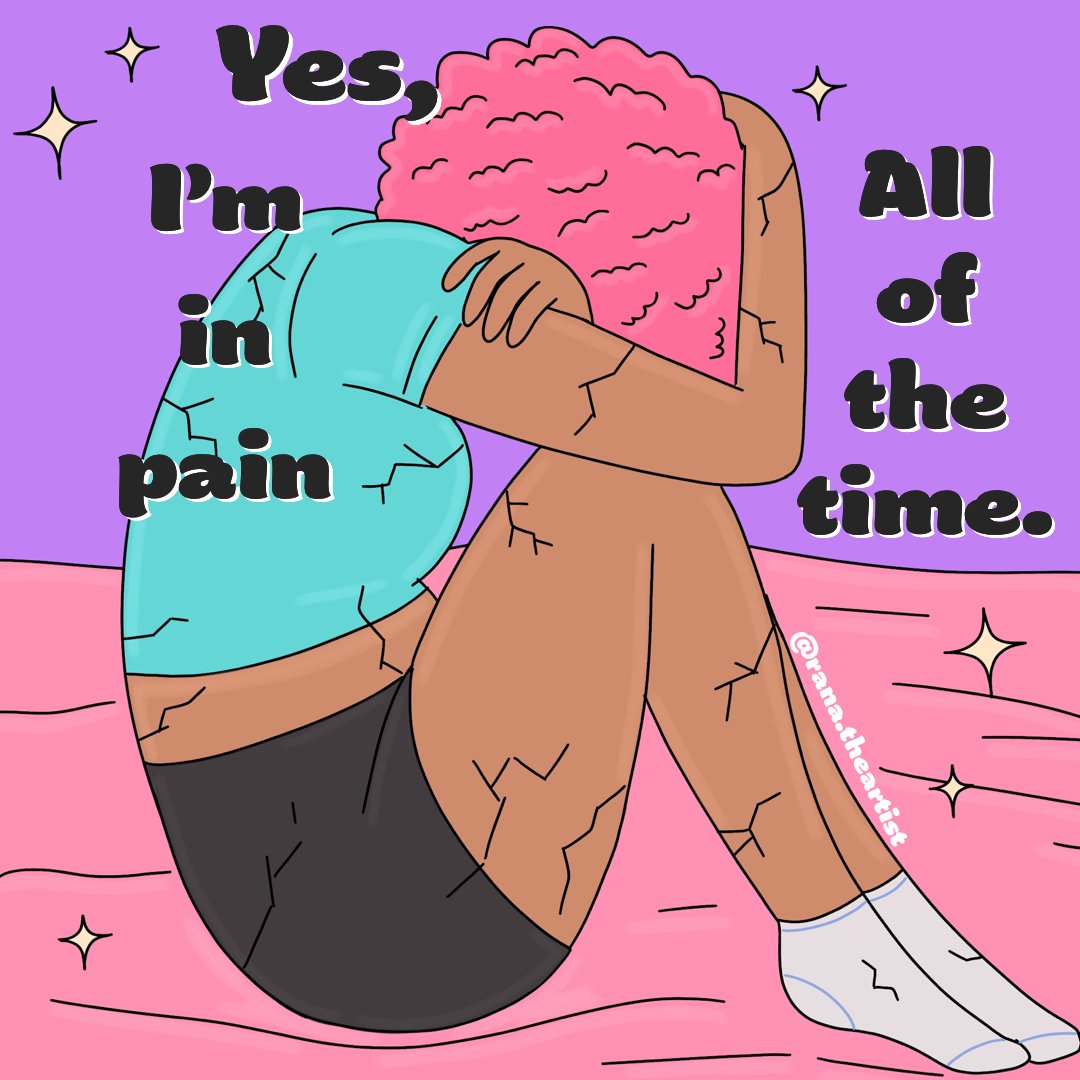 For #BAMonth2024, we're thrilled to showcase this piece by Rana, which captures the pain of #fibromyalgia. Get insights from the artist at operamariposa.com/art-showcase/r… - then #EnterToWin some of Rana's signature stickers (& lots more) til June 1 for charity: prizedraw.operamariposa.com