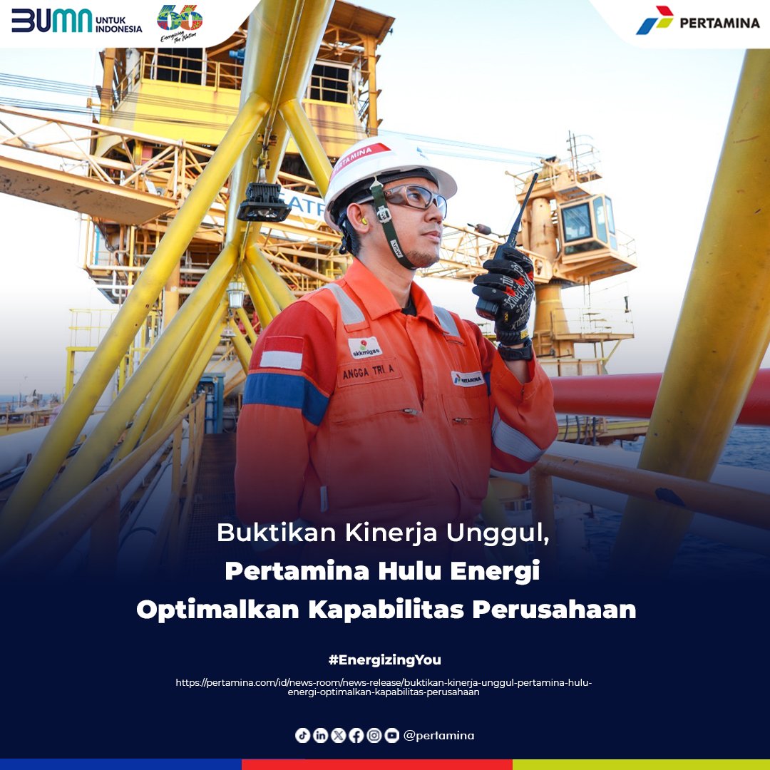 Pertamina Hulu Energi Buktikan Kinerja Unggul atas Upaya Optimalkan Kapabilitas Perusahaan Hingga Maret 2024, PHE catat kinerja penyelesaian pengeboran 3 sumur eksplorasi, 163 sumur pengembangan, 219 workover dan 8.323 well services. 👉pertamina.com/id/news-room/n… #EnergizingYou