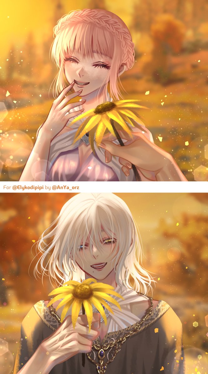 Thank you very much. It was so warm.🥹
Here's 🌻 for friendship.

#ELDENRING #EldenRingFanart #tarnished #OC