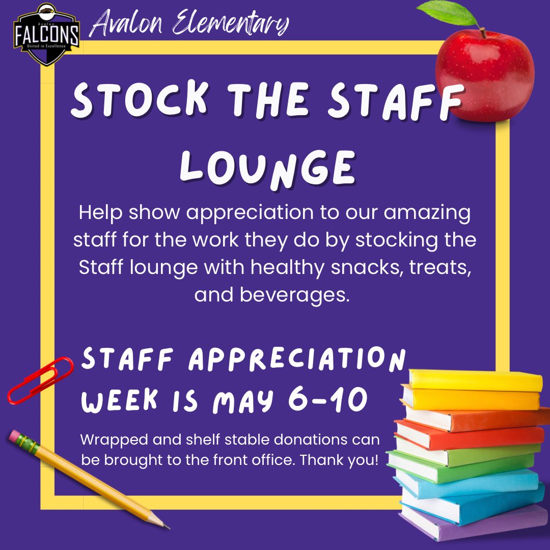 Let’s show all our staff how much we appreciate them for all they do! ❤️#FalconsUnitedInExcellence