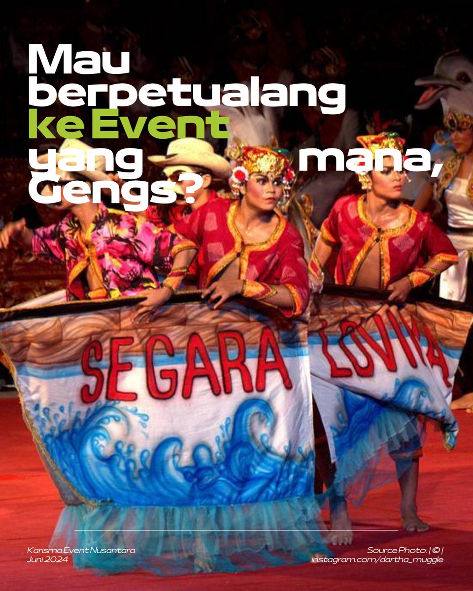 #KEN #KarismaEventNusantara #GawiaSowa #FestivalTelukJailolo #FestivalSeniMultatuli #PadangMelangInternationalFolkloreFestival #PestaKesenianBali #FestivalBambooLoksado #FestivalBakarTongkang