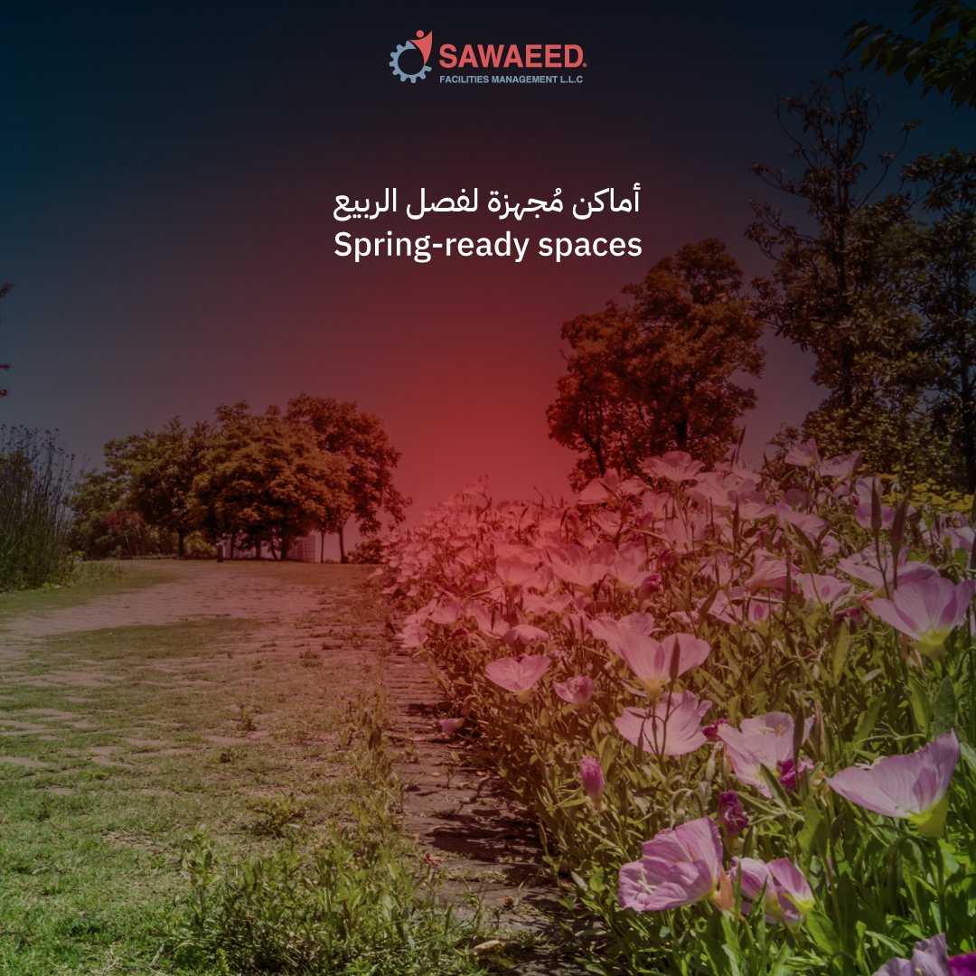 Spring is here! It’s time for a facility check. Our maintenance tips ensure your property is ready for the season.

#sawaeed #facilitiesmanagement #hvac #uae #commercialFM #pros #cleaningservices #dubai #springcleaning #industrialcleaning #training #landscaping #abudhabi