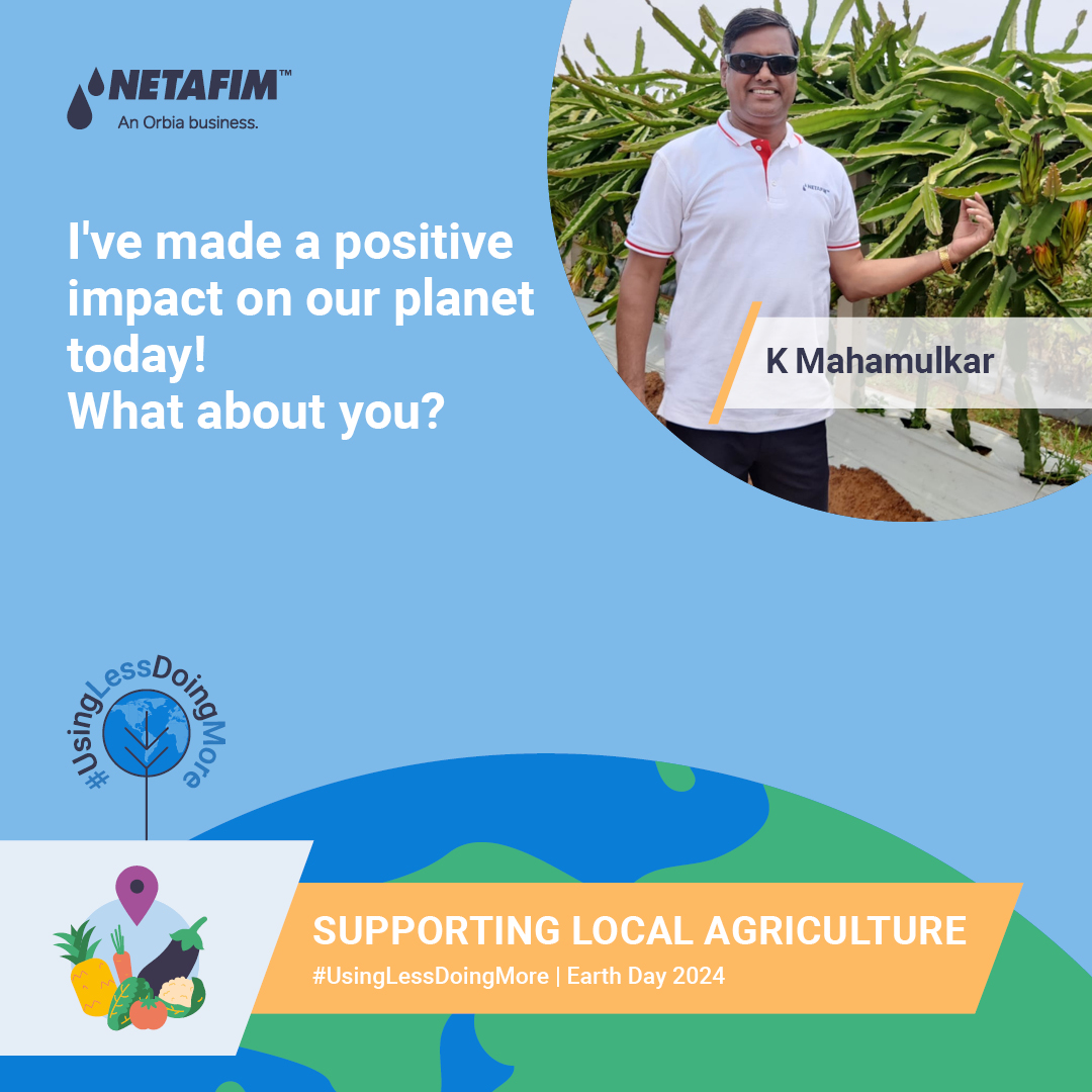 And our #UsingLessDoingMore initiative, now in its fourth year, is in full swing!
Leaders from Netafim India have been taking actions to reduce their carbon footprint. What about YOU?
Need help brainstorming small changes that can make a big impact?
#earthday2024