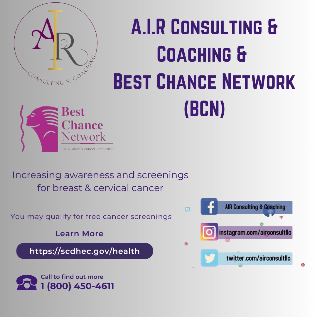 AIR and BCN are teaming up to increase awareness and screenings for breast and cervical cancer. Visit our websites to learn more. You can help spread awareness by sharing this post. #AIR #BCN #CancerAwareness #CancerScreenings