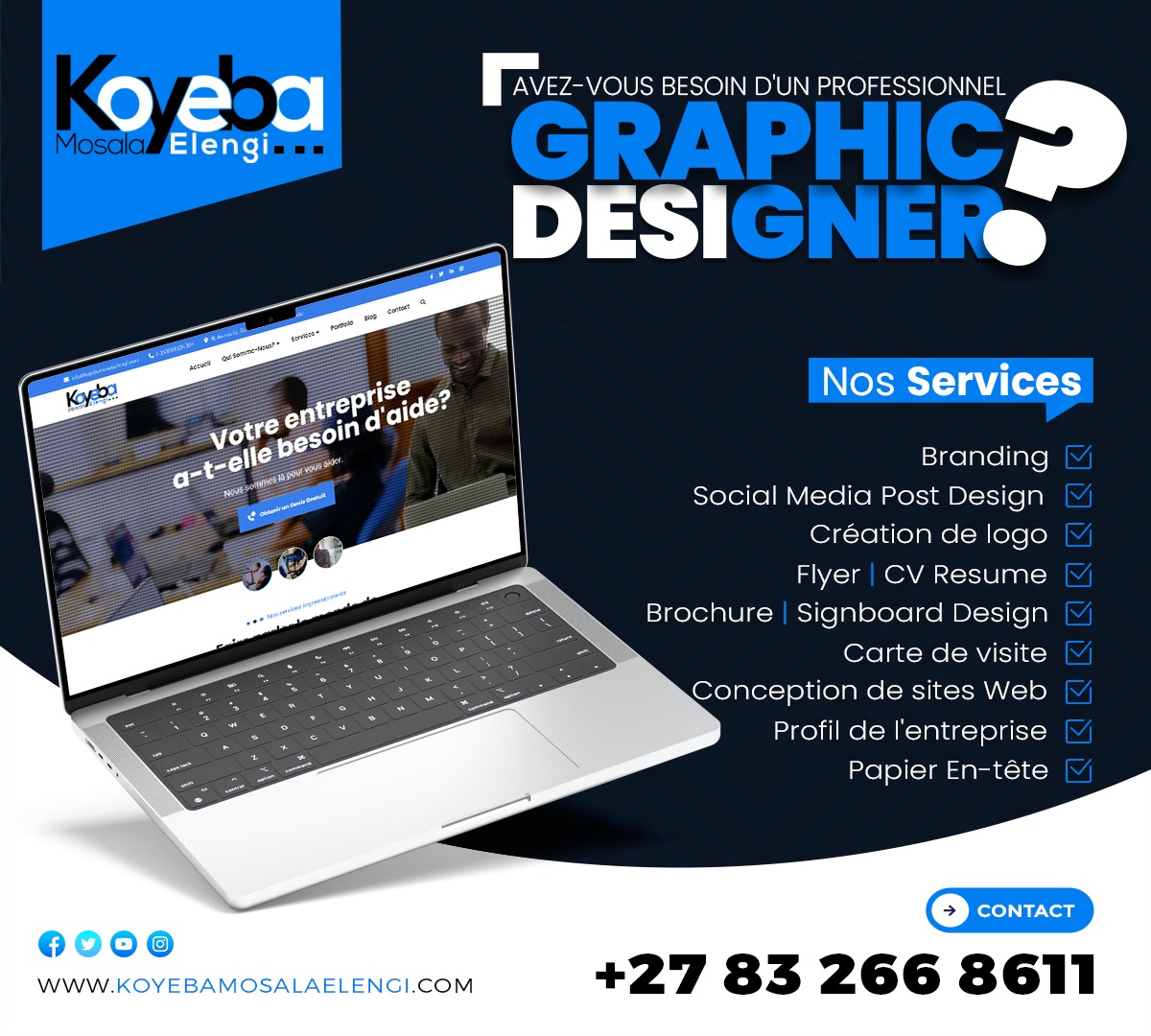 Koyeba Mosala Elengi👌
Chez c'est la qualité👌
#digitalart #DigitalArtist #GraphicDesign #digitalmarketing #marketingagency #marketingbusiness #GraphicDesigner