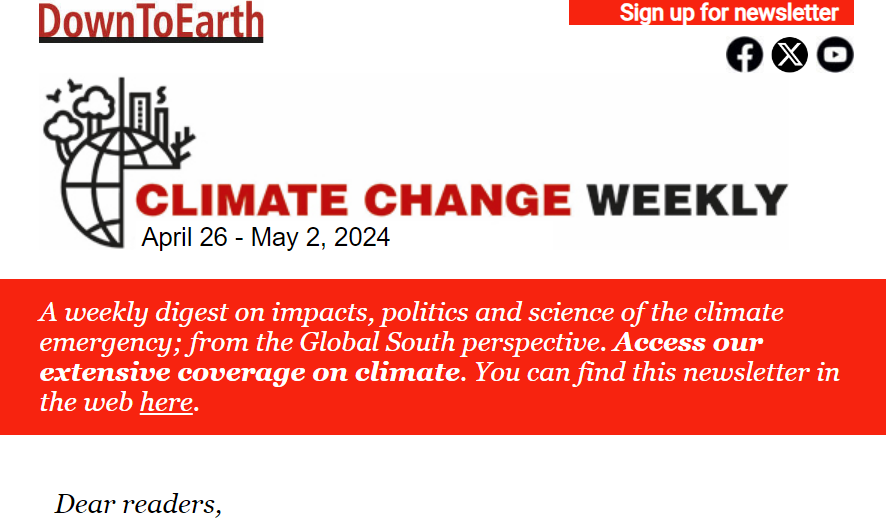 CSE Climate Weekly highlights:  

🌎A reality check of the G7's coal phaseout 'agreement'. 
💰Different country positions on the NCQG for climate finance. 
🏭Decarbonising India's steel and cement.

Read here: cseindia.org/newsletter/202…
For future updates: cseindia.us9.list-manage.com/subscribe?u=83…