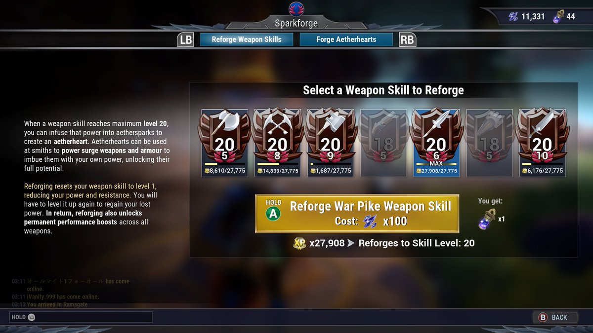 phat_sk8r's tweet image. #Dauntless #Reforge #MaxReforgeLevel