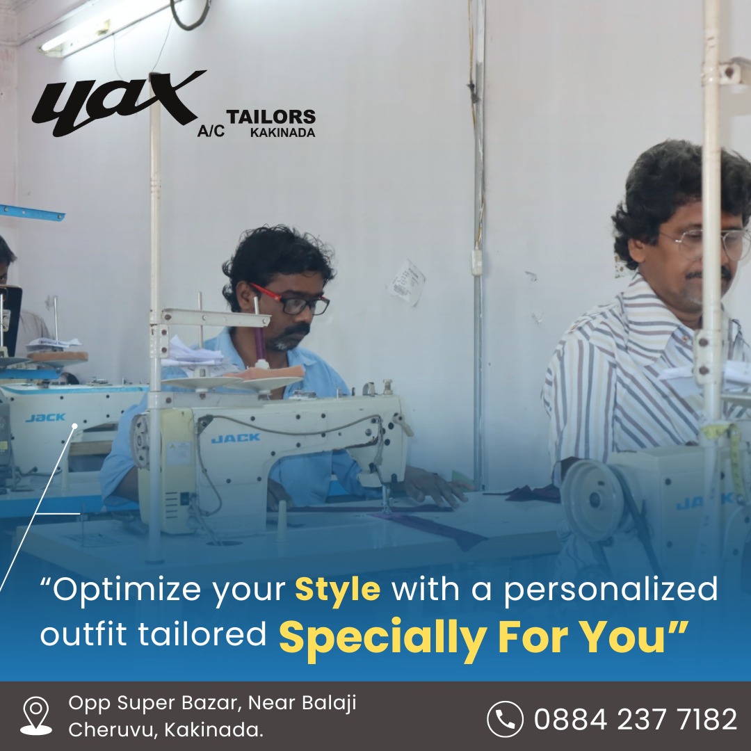 'Transform your style with a custom outfit, expertly tailored exclusively for you!
.
Call Us at: 📞0884 237 7182
Location: 📍Kakinada, Andhra Pradesh, India 5330010.
.
#Customization #clothingalterations 
#weddingsuit #blazers #sherwanis #suitalteration
#mensclothing #clothing