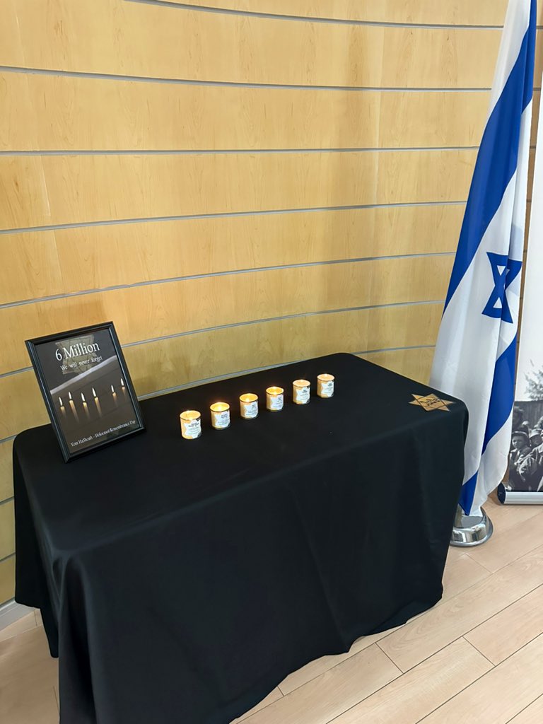 The State of @Israel bows its collective head as we mark Holocaust Memorial Day - Yom Hashoah.

We remember the six million murdered by the Nazis and their collaborators, and reaffirm our commitment to “Never Again”.