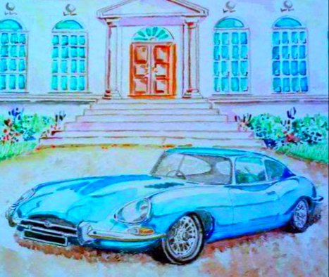 #goodnight #SweetDreams #happyCaturday #Jaguar #EType #mnartists #watercolor