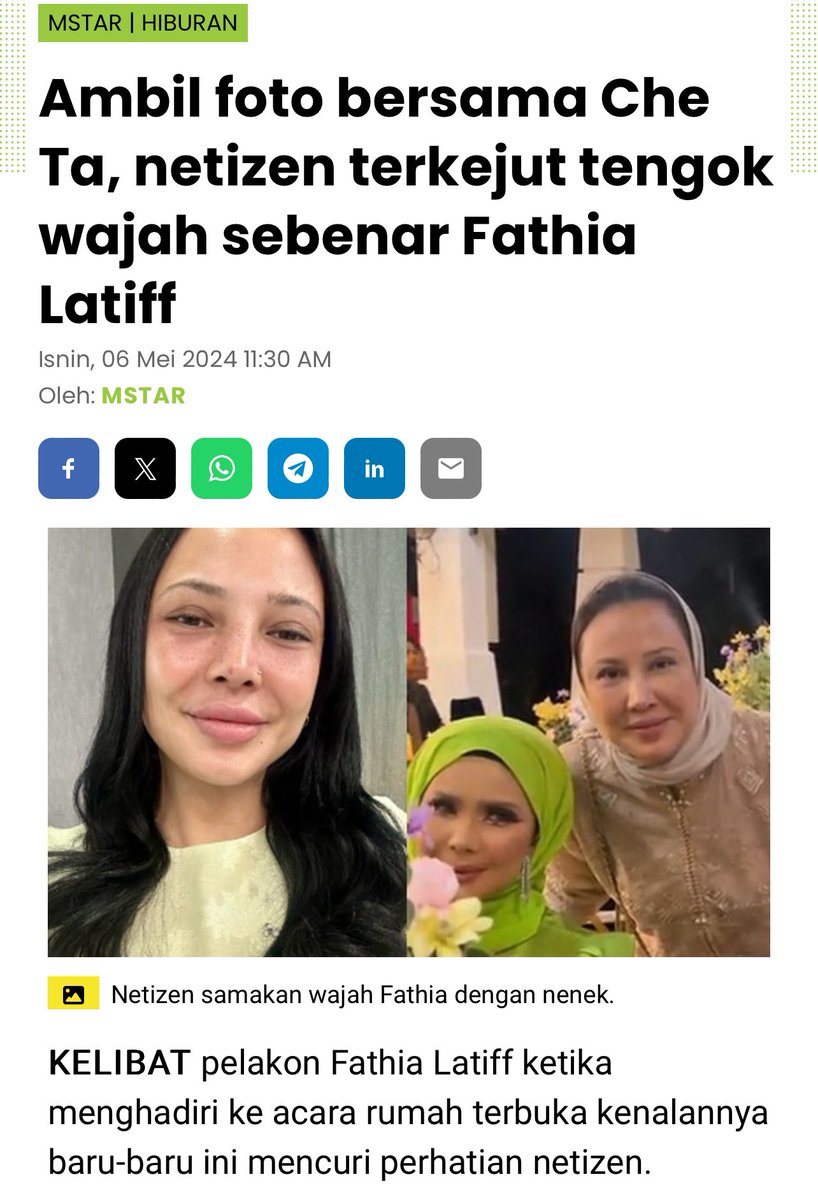 Napa lain sangat muka Fatiha ni?