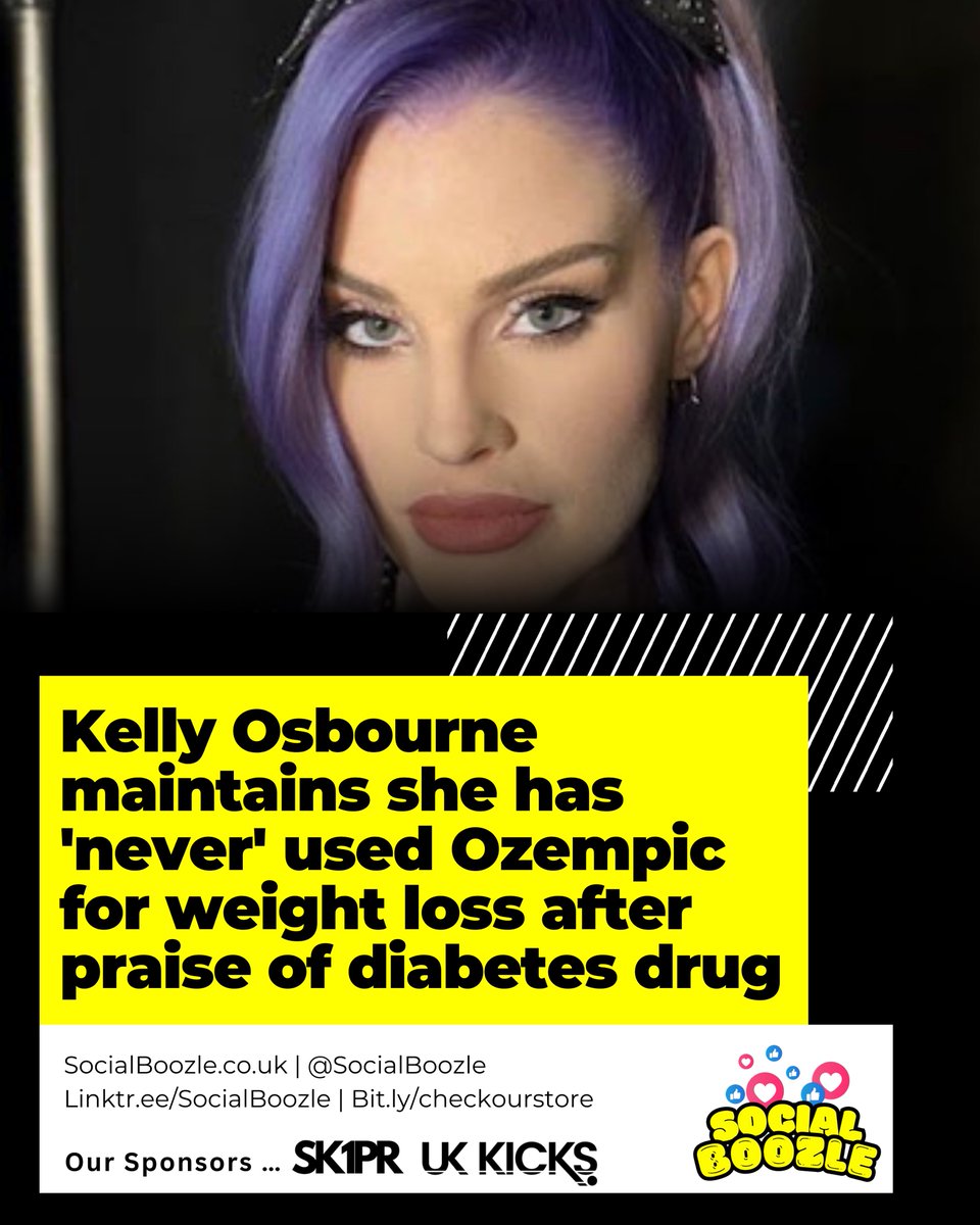 #KellyOsbourne clarified her previous praise for Ozempic, maintaining that unlike her mom #SharonOsbourne, she has never used the popular diabetes drug known for its weight loss effects

#TV #ENTERTAINMENT 📺💥

SocialBoozle.co.uk | Bit.ly/checkourstore