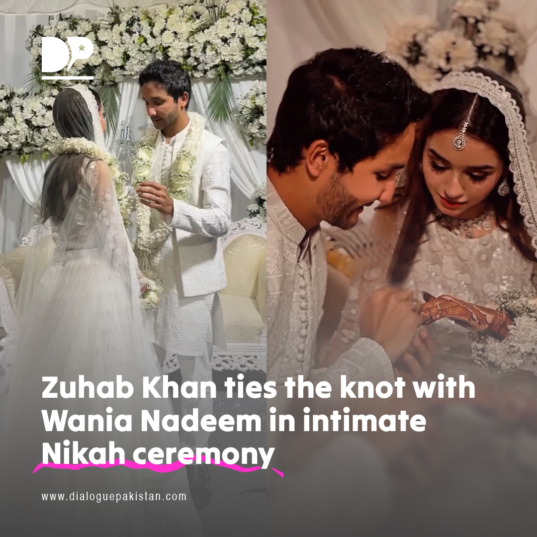 Young actor Zuhab Khan exchanged vows with his fiancee, Wania Nadeem, in a beautiful and intimate nikah ceremony on Sunday.

dialoguepakistan.com/en/life-style/…

#DialoguePakistan #ZuhabKhan #WaniaNadeem #intimate #nikah #ceremony #Young #Actor