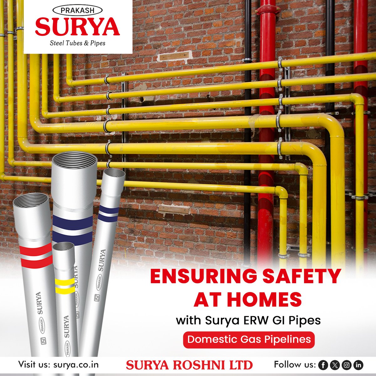 Protecting your home starts from the ground up. With Surya ERW GI Pipes, ensure the safety and stability of your haven. 

#sueya #suryapipes #safety #HomeSafety #SuryaGI #ProtectYourHome