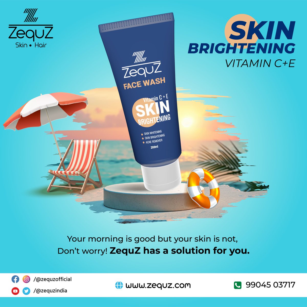 Your morning is good but your skin is not good. Don’t worry!

ZequZ has a solution for you 👉 Skin brightening Vitamin C+E Face wash!

Shop now: Link in Bio!

#facewash #vitaminc #vitamine #skincareproducts #skinbrightning #healthyskin #beautyproducts #dailyuseonlyzequz