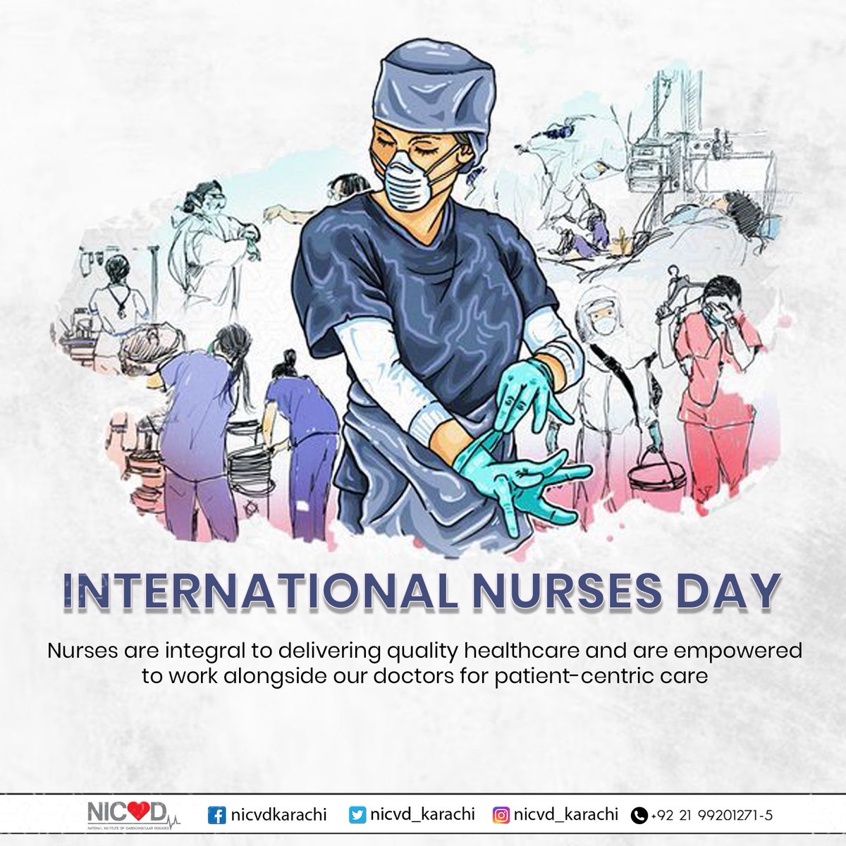 Acknowledging the invaluable contribution of nurses in delivering exceptional healthcare, collaborating with our doctors to ensure patient-focused care. #NICVD #InternationalNursesDay #NursesDay