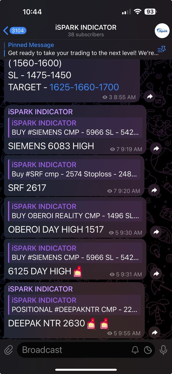 What a calls on a such a volatile day #Siemens #OBeroiReality #Kotakbank #DeepakNtr this is the power of #iSpark indicator for more details check Profile

#NSE #BSE #SENSEX #NIFTY #STOCKMARKET JOIN, LIKE,FOLLOW & RETWEET