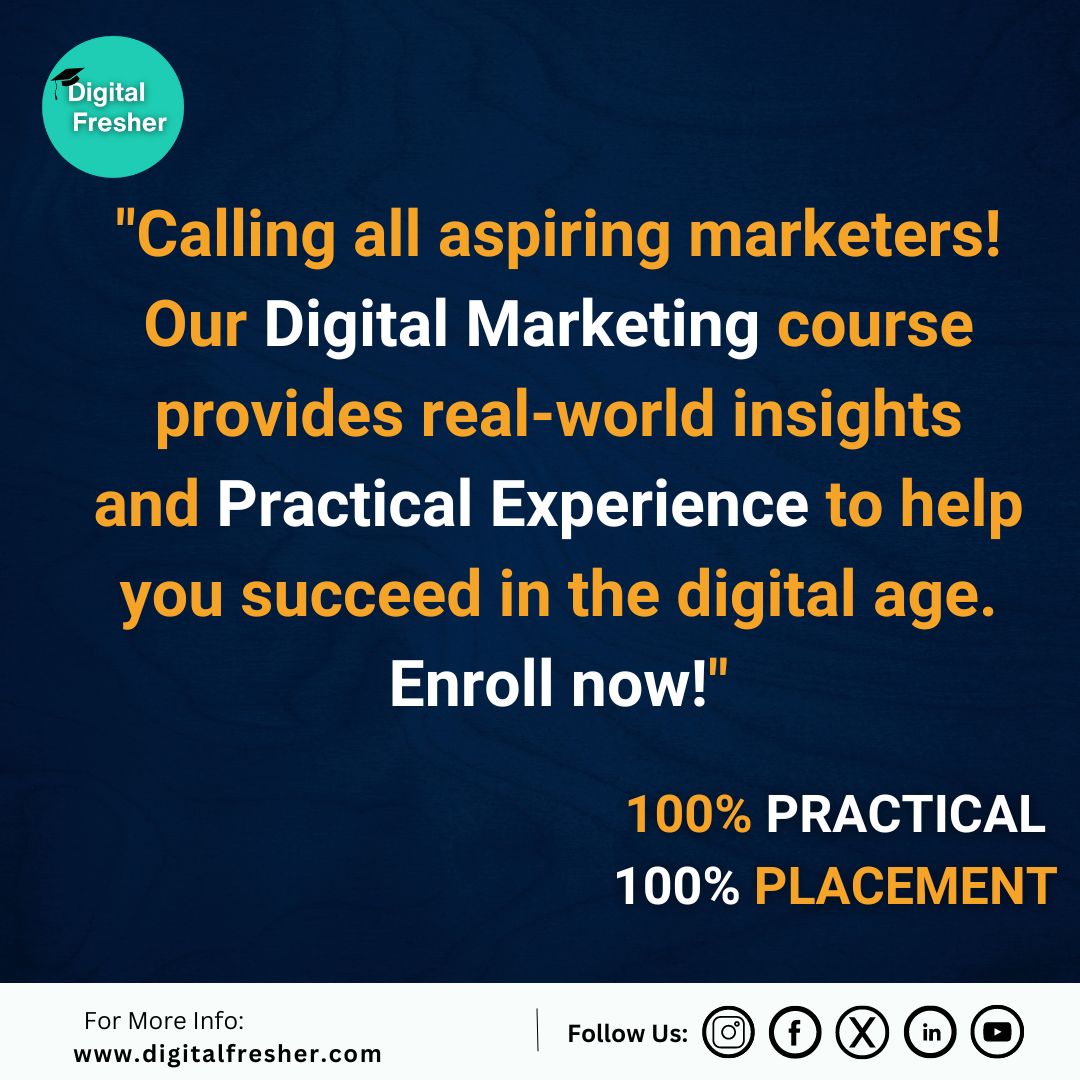 💯 Practical 💯 Placement 🎓

#digitalmarketingexpert #digitalmarketingstrategy #digitalmarketing #digitalmarketingtips #digitalmarkeringcoach #digitalmarketingcourse #digitalinfluencer