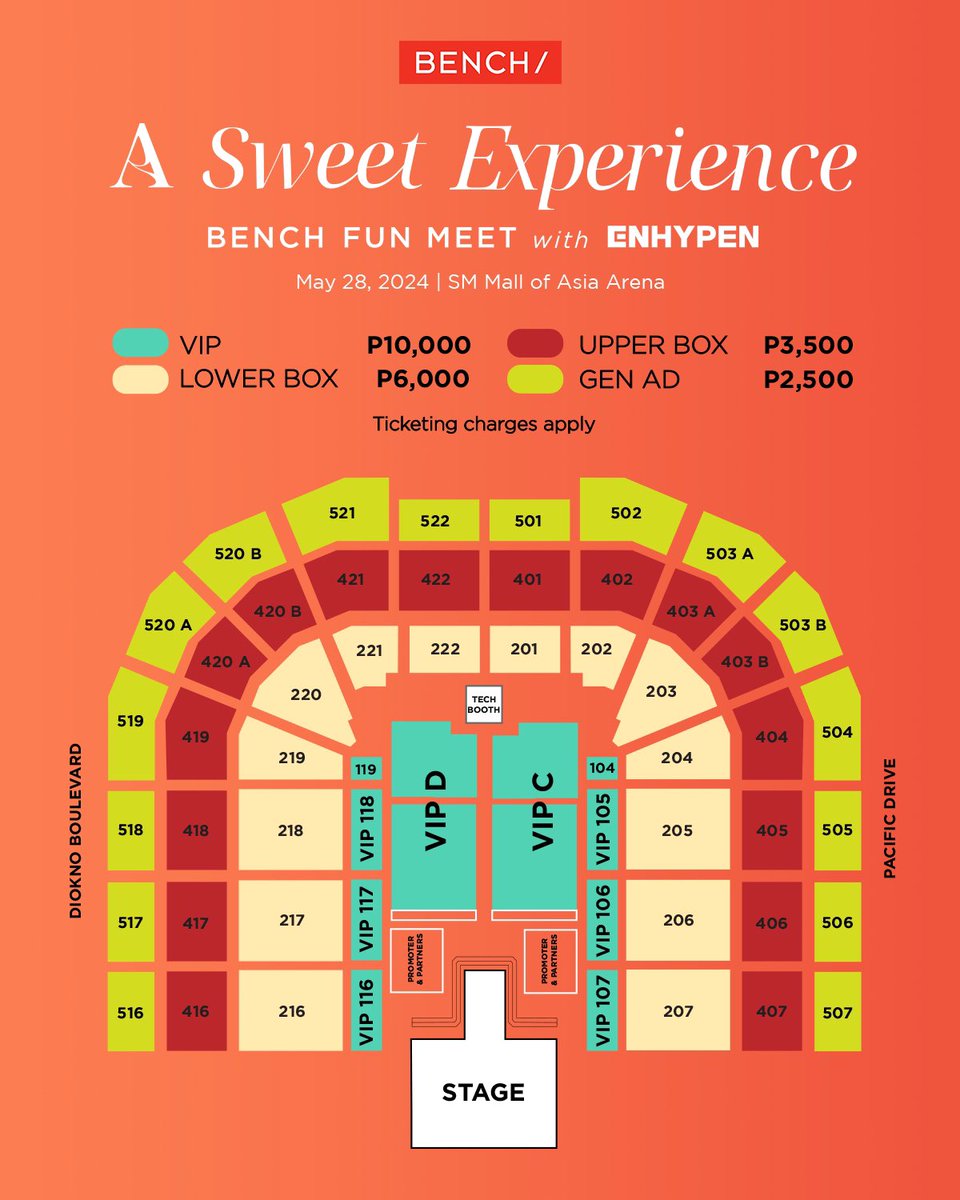 OPEN TICKET ASSISTANCE | BENCH FM ONSITE FOR LOWERBOX AND UPPERBOX ONLY

• Limited slots
• Affordable fee

dm for booking

#ASweetExperienceWithBENCH #BENCHandENHYPEN