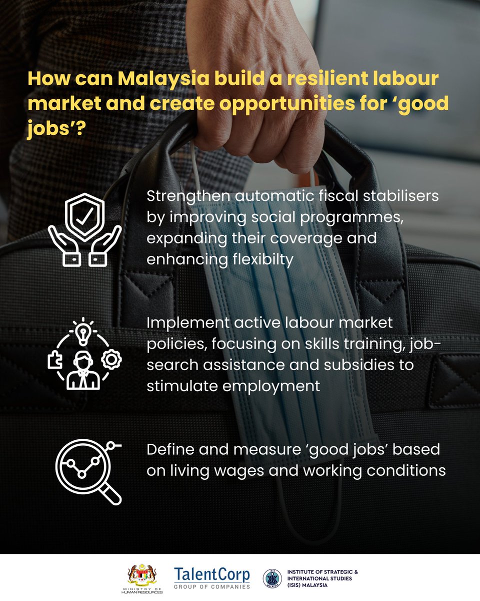 Building economic resilience means learning from past crises. Fellow @calvinchengkw explores impacts of the Covid-19 pandemic on vulnerable worker groups like younger women and less-skilled workers. Read how Malaysia can chart a path towards creating ‘good jobs’ that can…