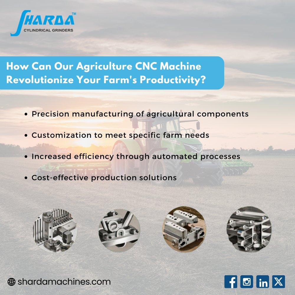 🌾Let's cultivate innovation and efficiency in agriculture with CNC machines, ensuring every seed finds its perfect spot to grow.🌱🌿

🌐shardamachines.com
📞+91 89807 10300

#futureoffarming #precisionfarming #innovation #farming #manufacturing #shardamachines #india