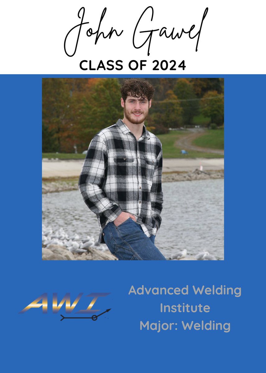 Congratulations to our Class of 2024 Senior, John Gawel! #HoneoyeProud 🐾🔵⚪️🎓