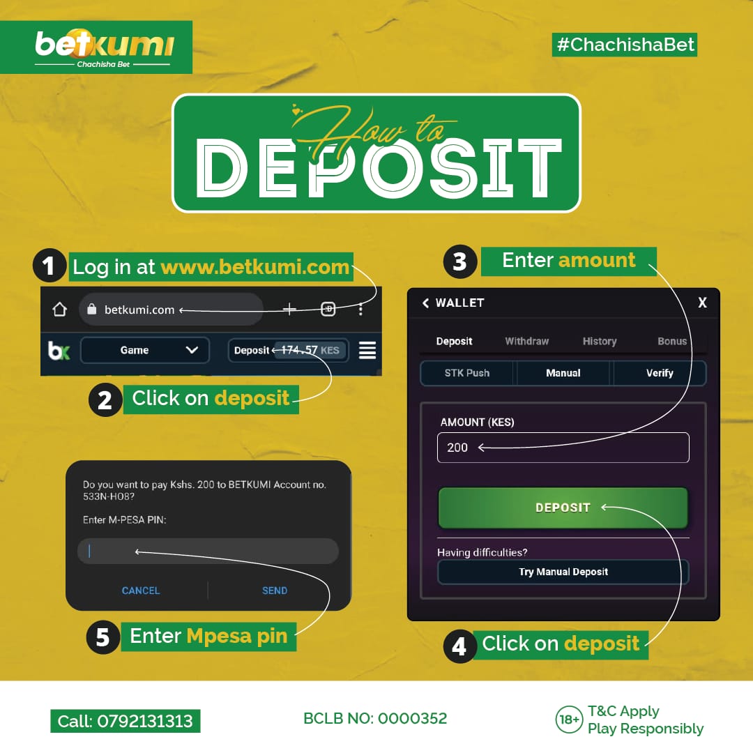 We have made depositing cash on betkumi easier and in seconds. DEPOSIT NOW and see your money work for you. betkumi.com.
#chachishabet