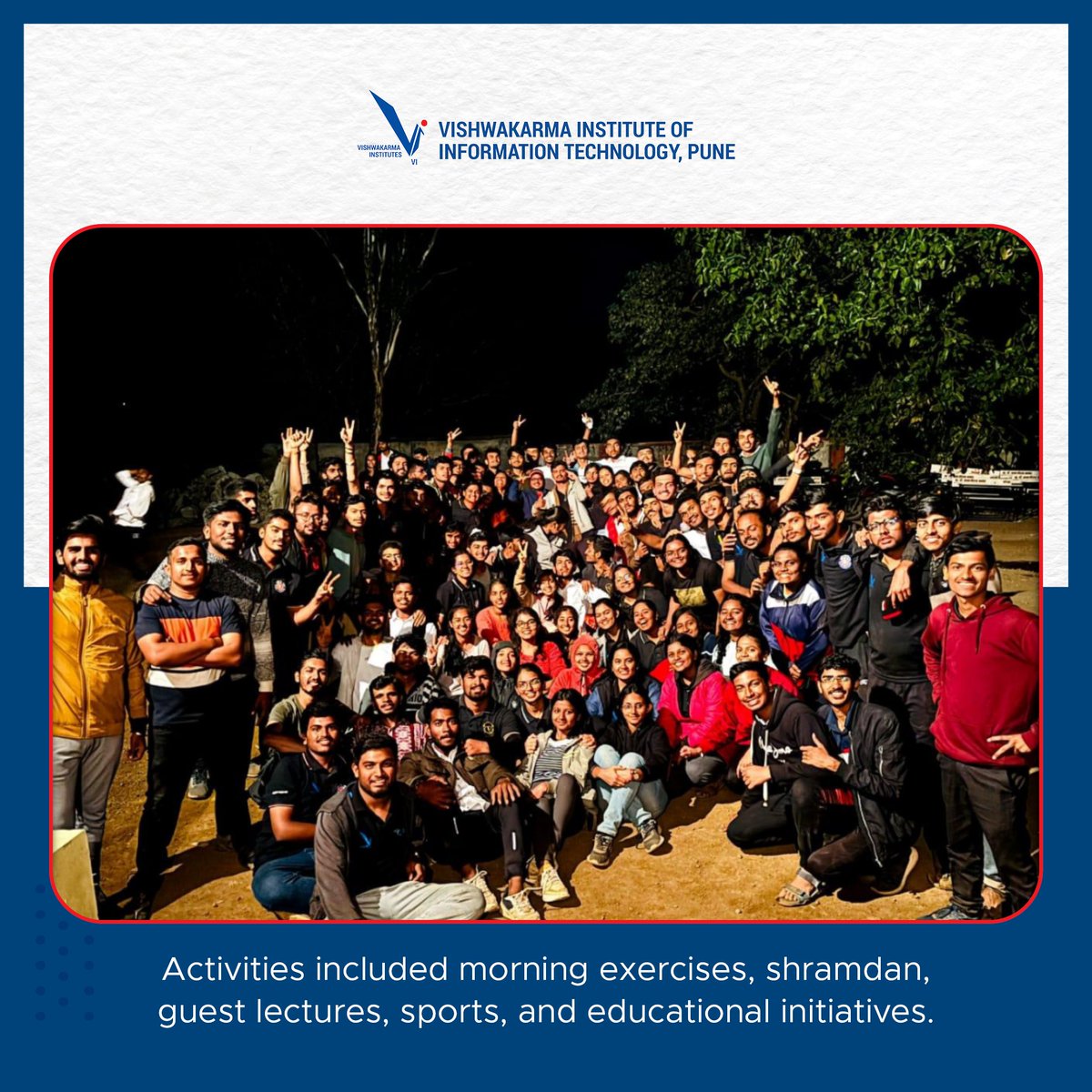 viit_pune's tweet photo. NSS VIIT just finished its yearly camp with 131 volunteers. We worked on education, cleanliness, and being responsible in the village. We did exercises, cleaned up, listened to talks, played sports, and taught. It was about teamwork and growing personally. 
#NSSVIIT https://t.co/MZzv9HiT7K