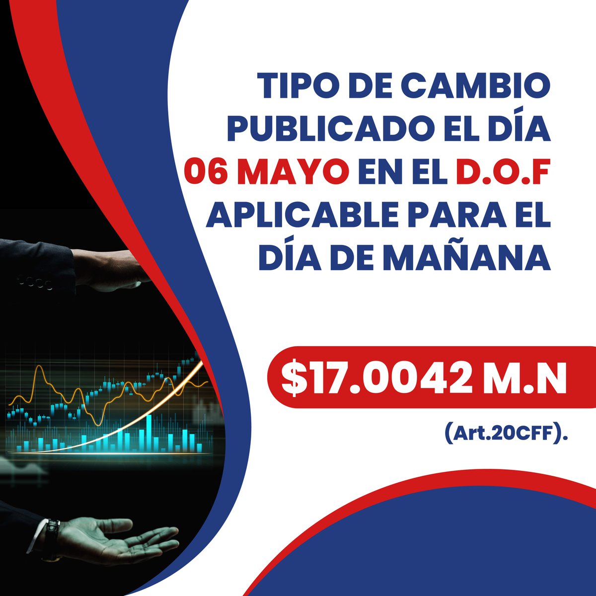 ¡Buenos días!

Aquí tienes el tipo de cambio del dólar para hoy, aplicable al día de mañana.
Mantente informado sobre estas fluctuaciones. 💰📈

#TipoDeCambio #Finanzas #Dólar #grupopascal