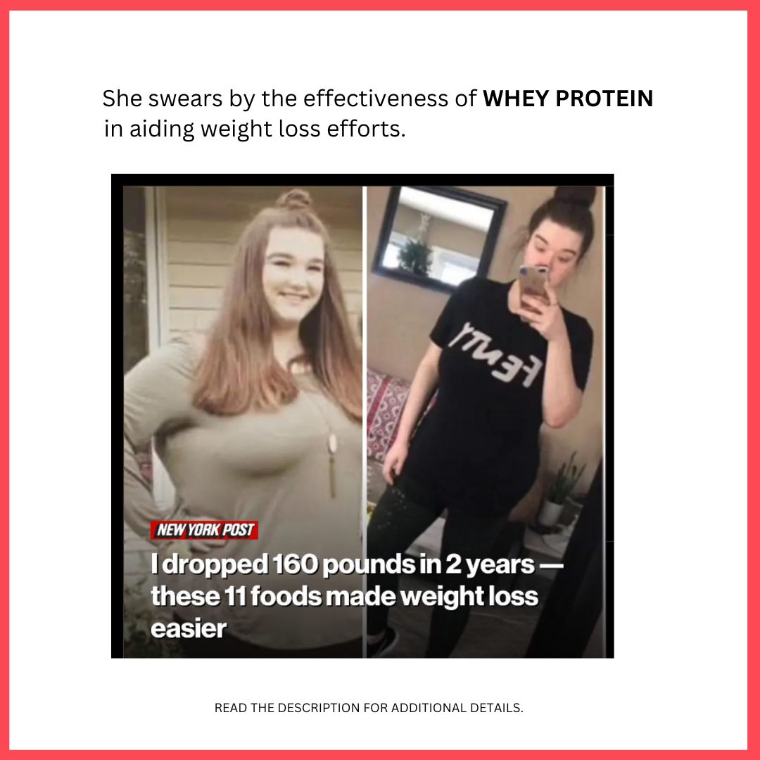 She's had amazing results with whey protein for weight loss! For your own journey, check out the link: bit.ly/3JUkCWF #WheyProtein #WeightLoss