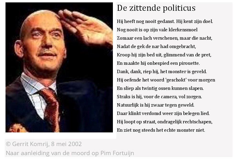 Vandaag, 22 jaar geleden, schoot een linkse loser de toekomst van Nederland aan flarden.
De dader is ondertussen al lang vrij en leeft een gesubsidieerd luxeleventje op de Veluwe.
Het Avondland wordt steeds duisterder.