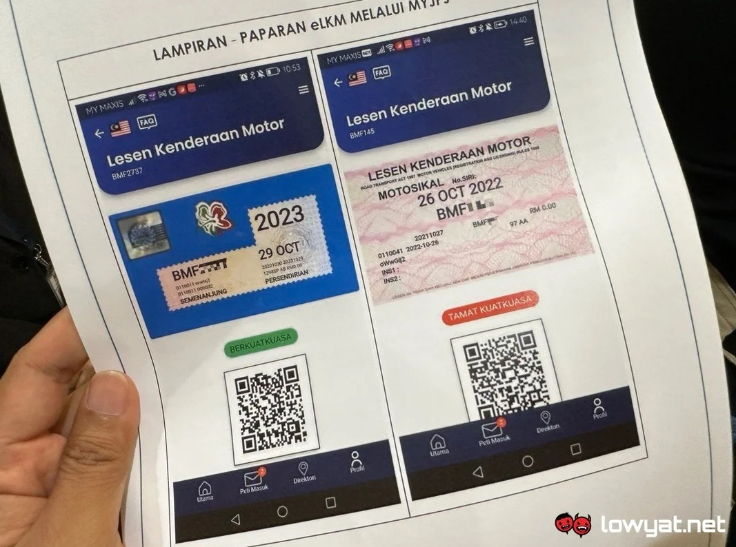LowyatNET's tweet photo. #JPJ: #Bjak Not Authorised For Road Tax Renewal Transactions
https://t.co/r0icvqFmFq https://t.co/tgNkVLIkF6