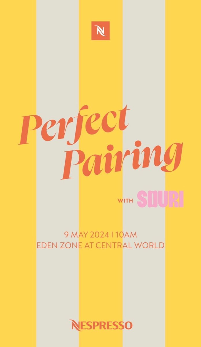 Perfect Pairing with Souri ☕

🗓️ 9 May, 2024
📍 Eden Zone at Central World

#NespressowithSOURI
#NespressoTH 
#SOURI #souribkk 
@souri_bkk @Nespresso 
#winmetawin @winmetawin