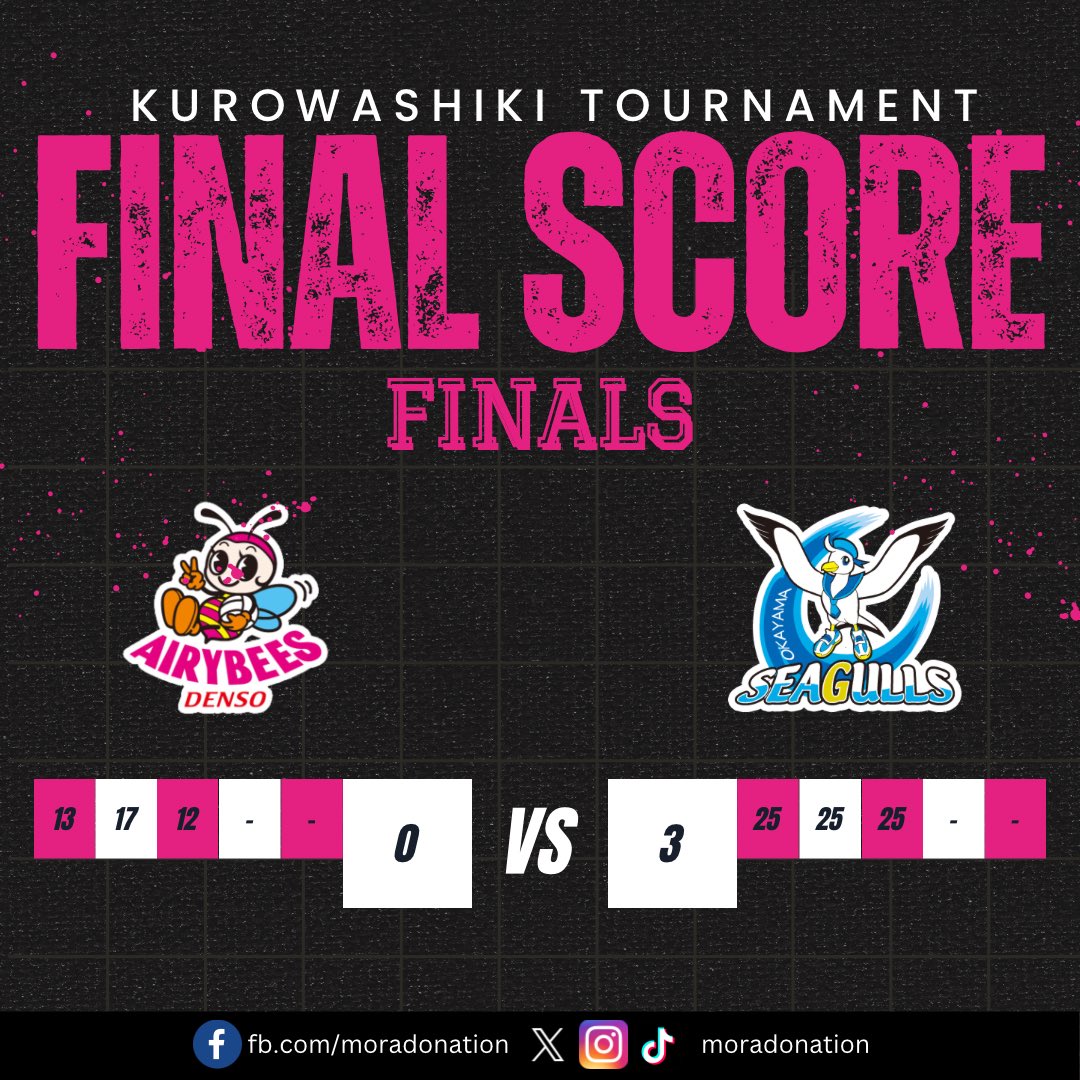 The Denso Airybees claimed the silver medal after a straight-sets defeat to the Okayama Seagulls. Congrats @juliamdeguzman 🫶🥈