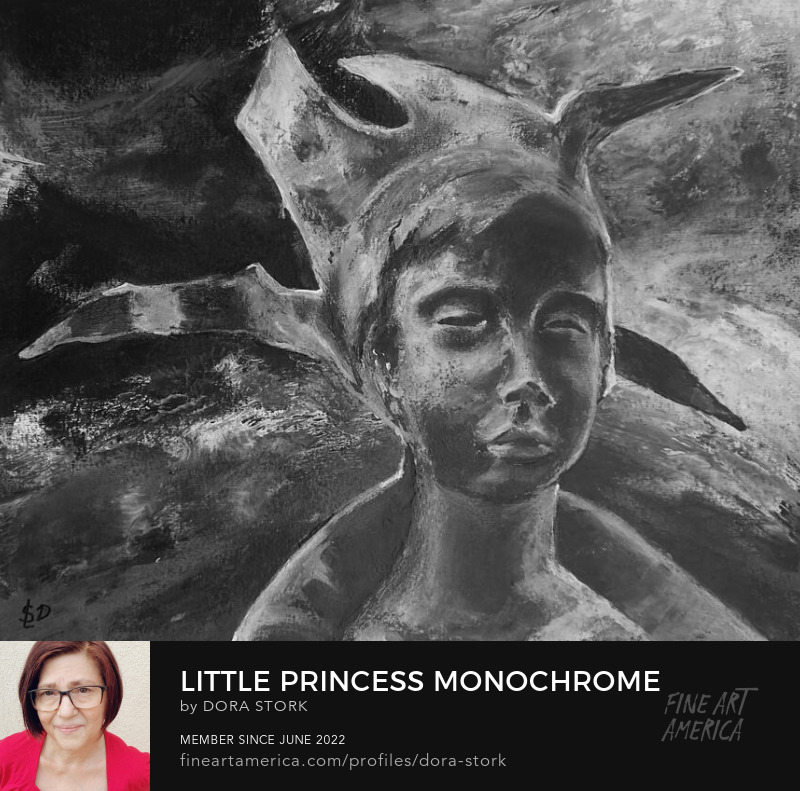 Little Princess Monochrome by @dorastorkart 
pixels.com/featured/littl…

#Princess #statue #portrait #cityscape #Budapest #Danube #Hungary #encaustic #waxpainting #Contemporary #painting #colorful #homedecor #gifts #unique #AYearForArt #BuyIntoArt #MakingArtWork