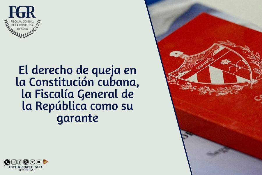 ⚖️ | Elevar su cultura jurídica es el propósito de los contenidos que sistemáticamente publicamos en nuestra web. ✍️ | El derecho de queja en la Constitución cubana, la Fiscalía General de la República como su garante. 🔗 fgr.gob.cu/noticias/el-de… #Cuba 🇨🇺 #FiscalíaCubana