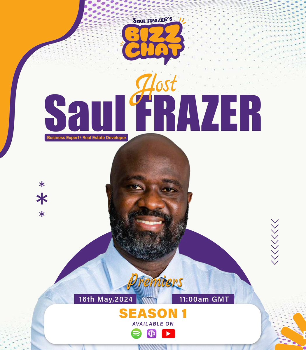 I’ve always wanted to share my story, experience and invaluable insights with young business aspirants and entrepreneurs. 

I’m pleased to bring to you Saul FRAZER’s BizzChat, the podcast for all things business. 

Premiering soon on all #SaulFRAZER platforms!
#SFBizzChat #Gambia