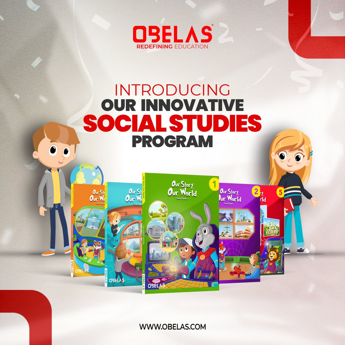 Join Our Story, Our World – the ultimate social studies program for grades 1-5! 🎉 
Explore time and space, unlocking mysteries toward an exhilarating future! 💫 Each lesson sparks excitement as students uncover the world's secrets! 🌍
#OBELAS #SocialStudies