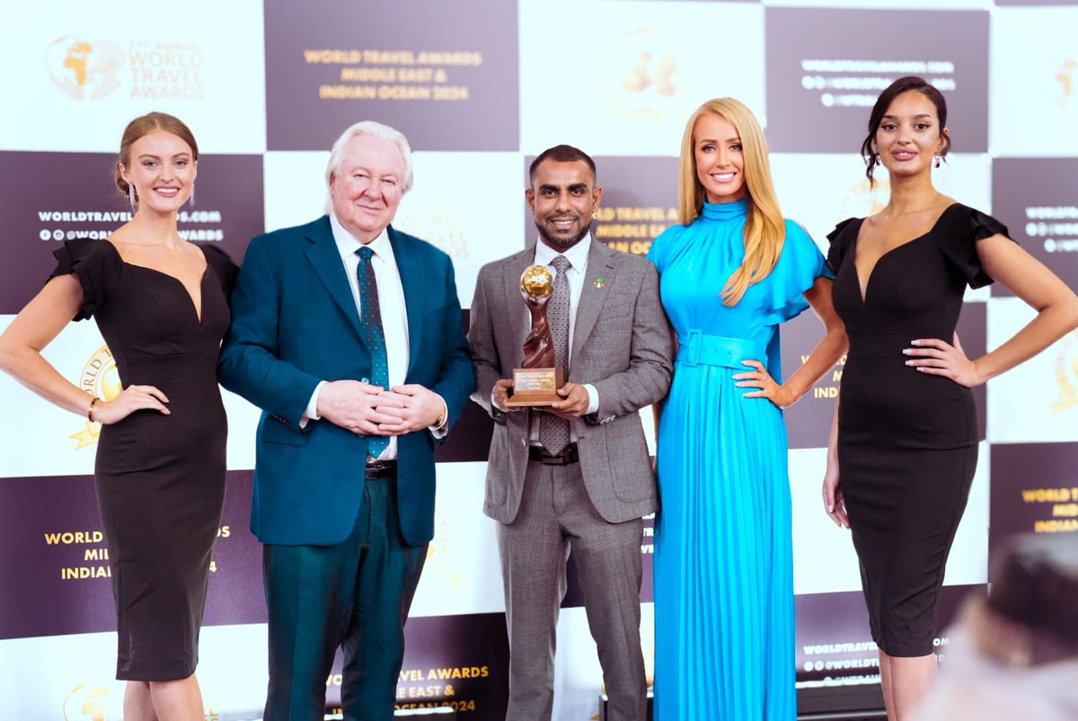 Congratulations to Maldives for championing the Indian Ocean's Leading Destination crown for the 5th consecutive year! It's an honor to accept this prestigious award. Thank you to everyone who has contributed to this incredible achievement. @ATMDubai @WTA #Maldives