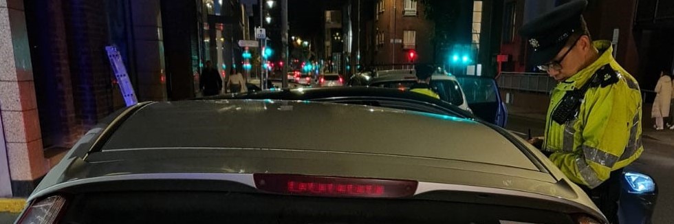 As part of our Road Enforcement Operation for the Bank Holiday Weekend, Bridewell Gardaí conducted a checkpoint in Dublin 7. A driver was observed with an open container of alcohol. They failed a roadside test & were arrested. Never drive under the influence of an intoxicant.