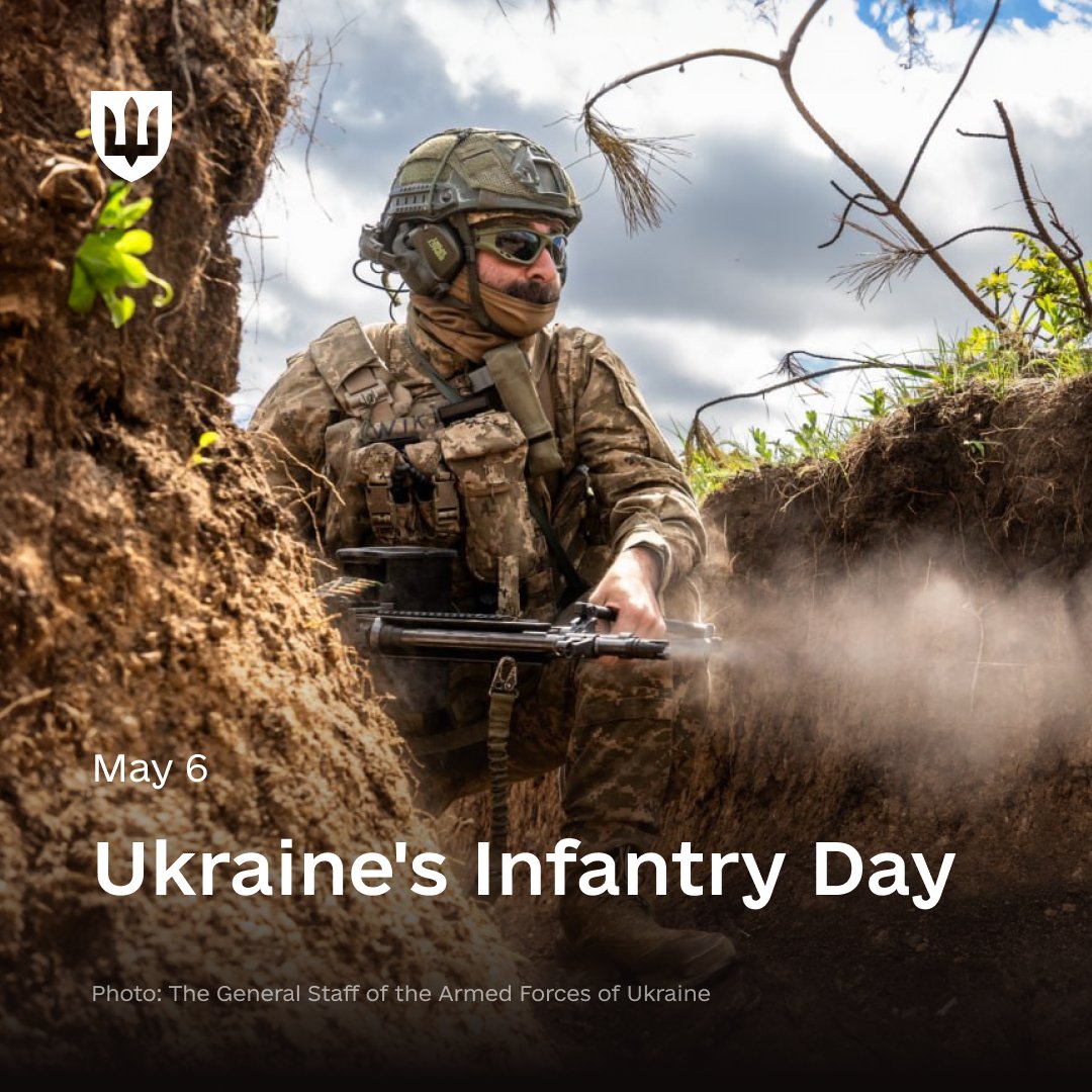 Today, we celebrate Ukraine's Infantry Day—the day of strong, motivated, and unbreakable warriors.

We honor the daily heroism and bravery of Ukrainian infantrymen. You are a solid foundation for our defense.

Ukraine will win🇺🇦