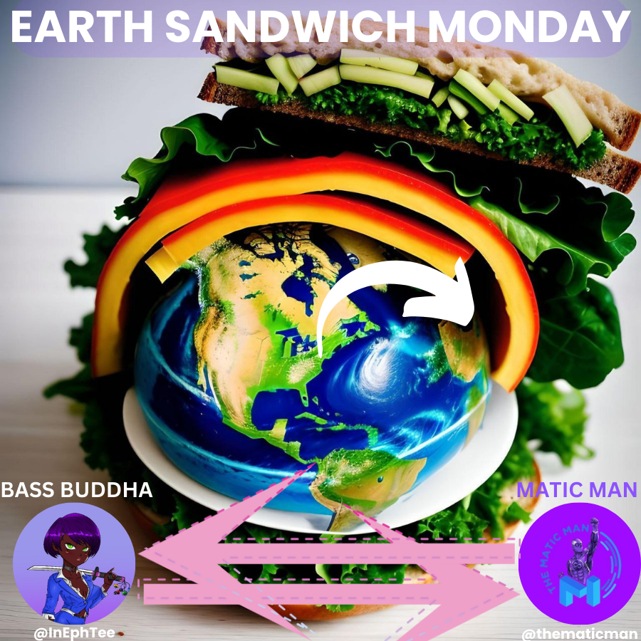 🌍 POLYGON EARTH SANDWICH MONDAY 🥪 @thematicman, founder of @cryptocrewnfts and @Legion_Villains, and @InEphTee, co-founder of@BansheesNFT_, live on opposite sides of the world. Join them as they connect from different parts of the globe and vibe with people from Web3…