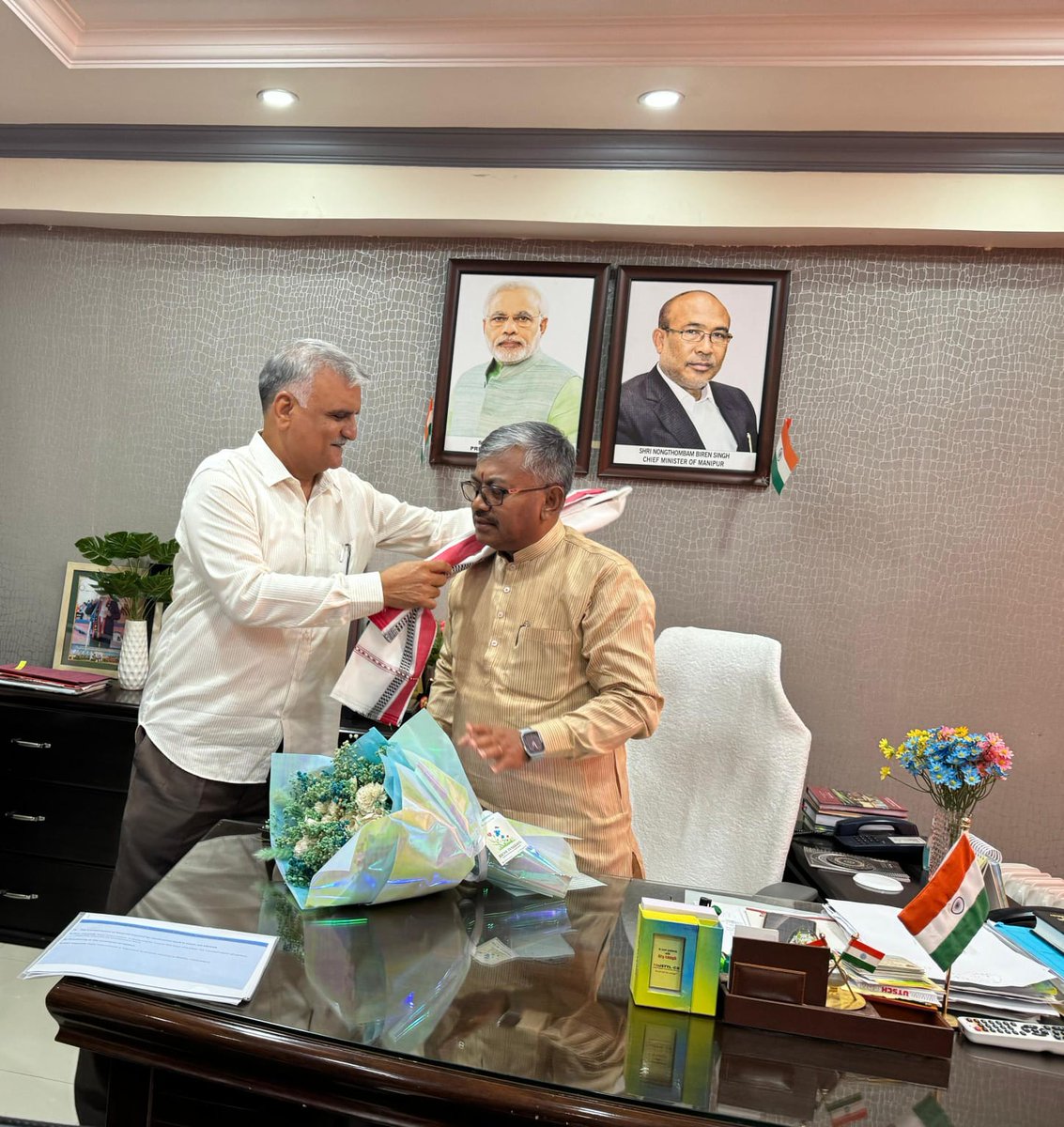 ED (P) RO Imphal had a meeting with Shri Konthoujam Govindas Singh, Hon'ble Minister (Works), Govt. Of Manipur and discussed on various issues related to NHIDCL projects in the State of Manipur.

@NHIDCL